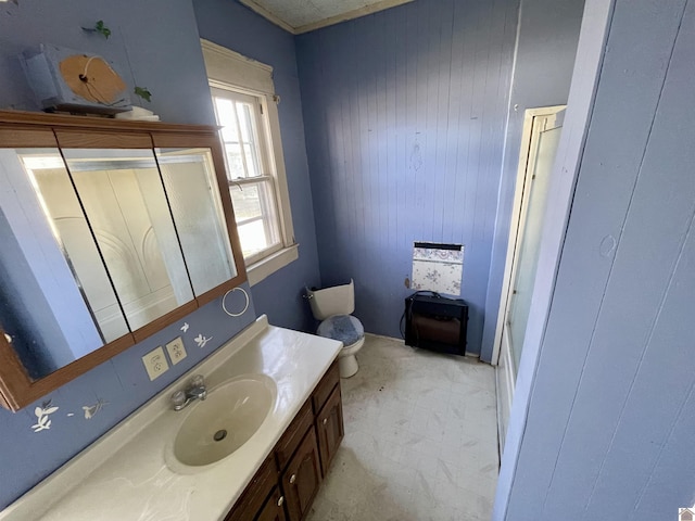 bathroom featuring toilet and vanity