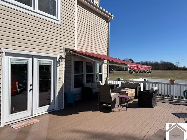 deck with french doors