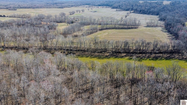 bird's eye view with a rural view