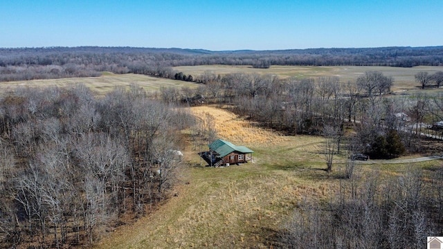 drone / aerial view with a rural view