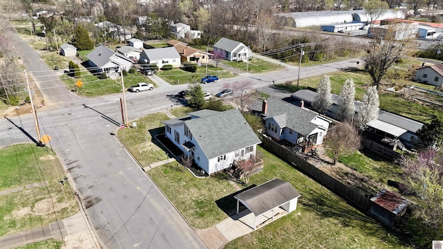 aerial view featuring a residential view