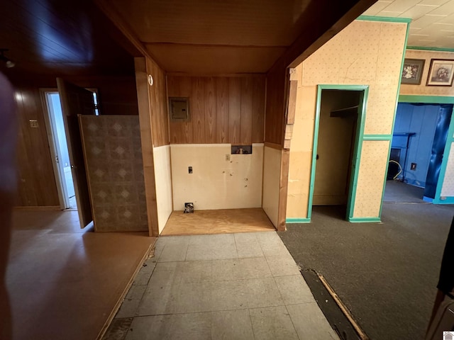 504 Pine St, Murray, KY 42071 - hallway featuring wood walls and electric panel