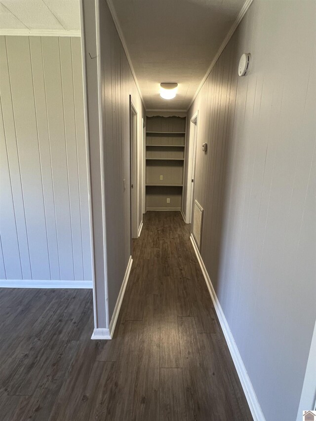 1201 US Highway 68e, Benton, KY 42025 - corridor featuring baseboards, dark wood-style flooring, and ornamental molding