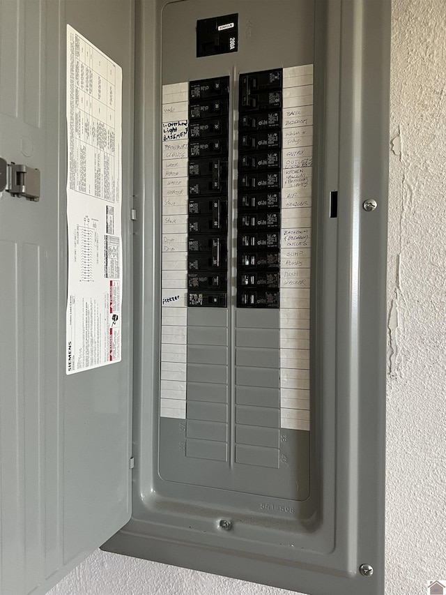 utility room with electric panel