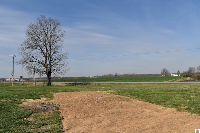 view of yard featuring a rural view