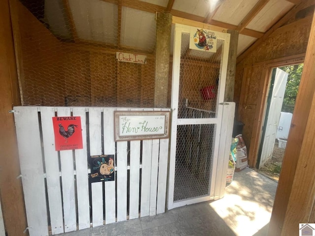 view of storage area