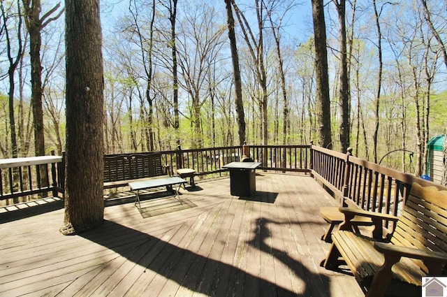 view of wooden deck