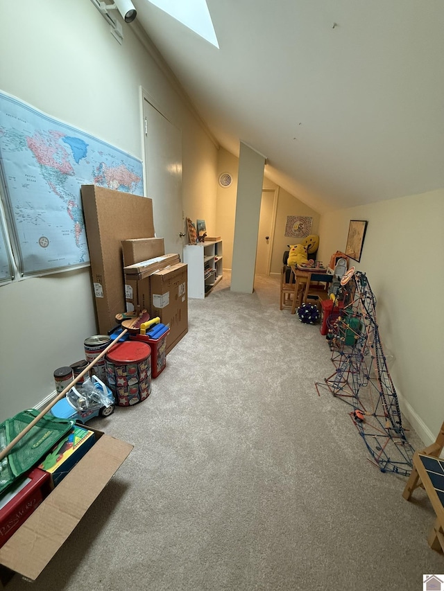 6060 State Route 94 W, Murray, KY 42071 - game room with carpet and lofted ceiling with skylight
