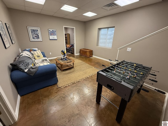 6060 State Route 94 W, Murray, KY 42071 - recreation room with visible vents, baseboards, and a drop ceiling