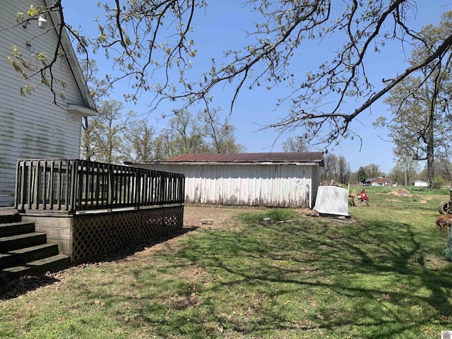 1368 Pritchard Rd, Wingo, KY 42088 - view of yard featuring a wooden deck