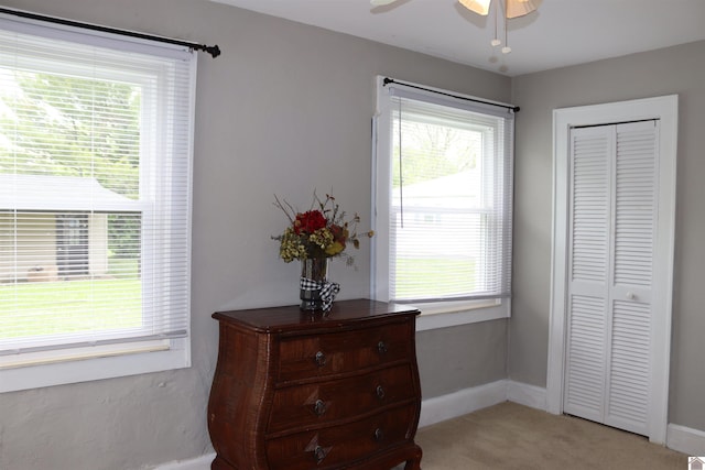 316 S 13th St, Murray, KY 42071 - bedroom featuring a closet, light carpet, baseboards, and multiple windows