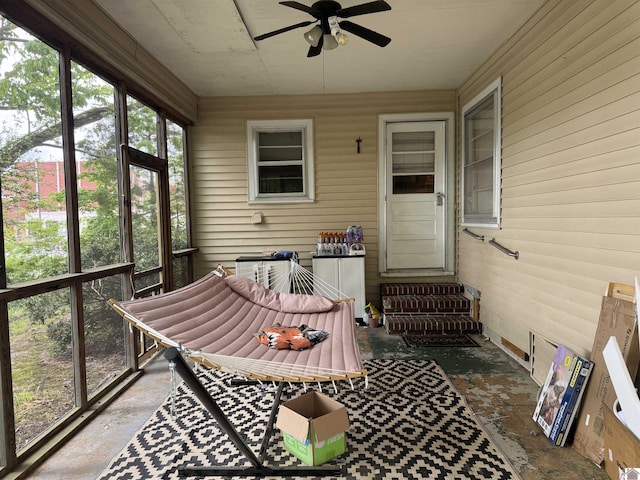 7171/2 Poplar St, Murray, KY 42071 - sunroom / solarium featuring entry steps and a ceiling fan