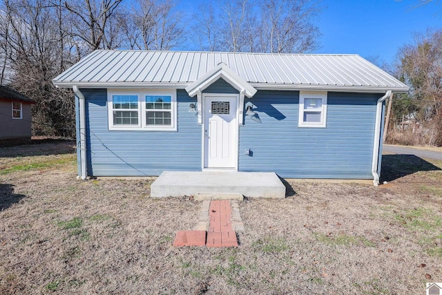 bungalow with metal roof