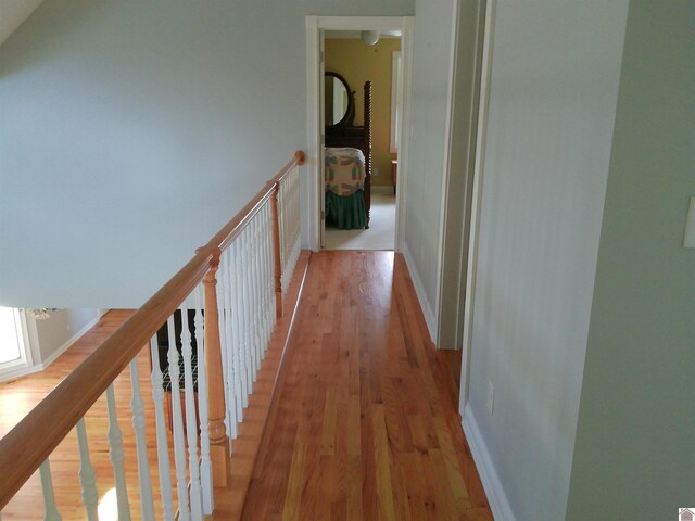 hallway featuring light wood-style floors