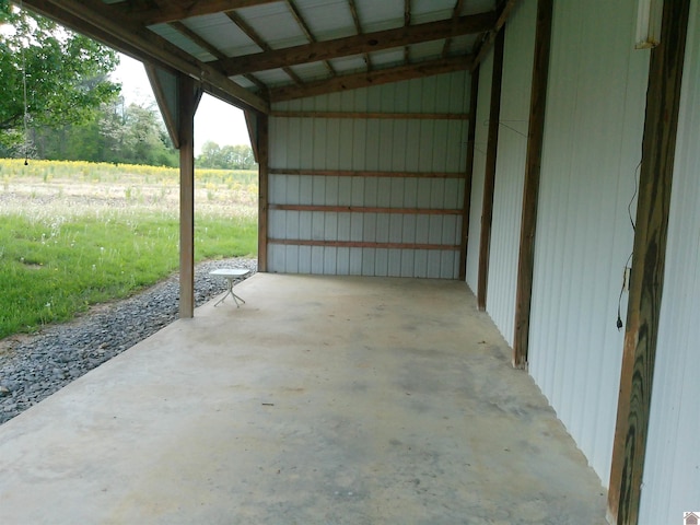 exterior space featuring a carport