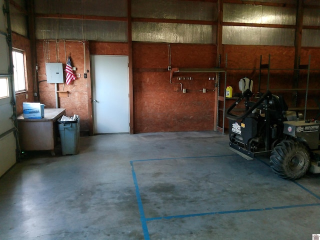 garage featuring electric panel