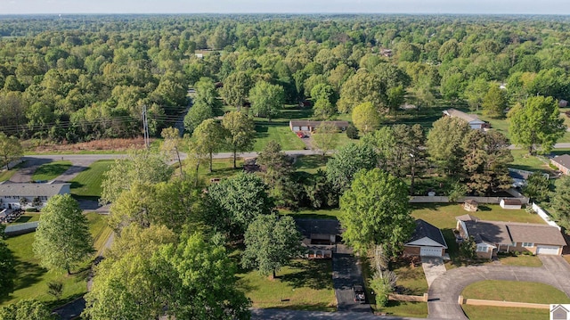 bird's eye view with a forest view