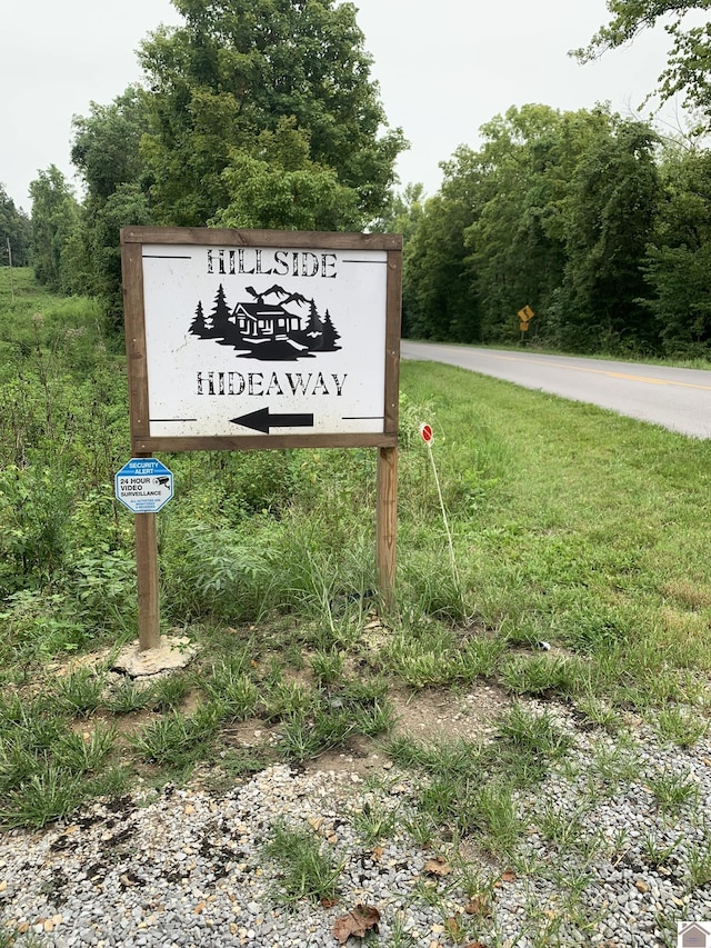 view of community sign