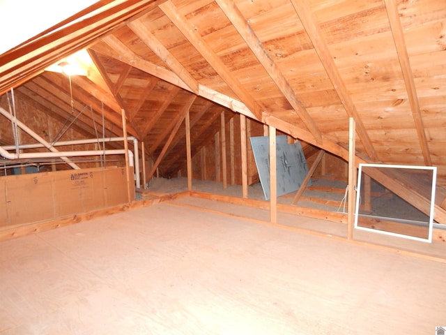 view of attic