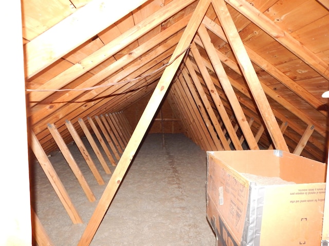 view of attic