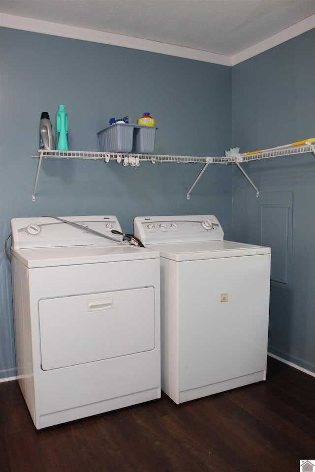 1725 Evelyn Dr, Paducah, KY 42003 - washroom with separate washer and dryer and dark wood finished floors