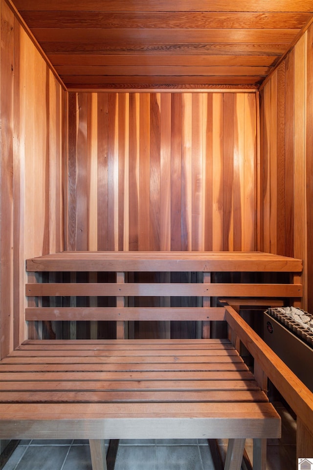 view of sauna / steam room featuring tile patterned floors