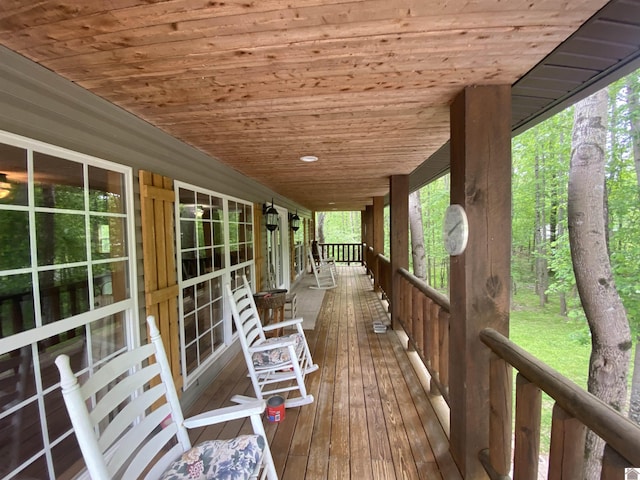 view of wooden deck