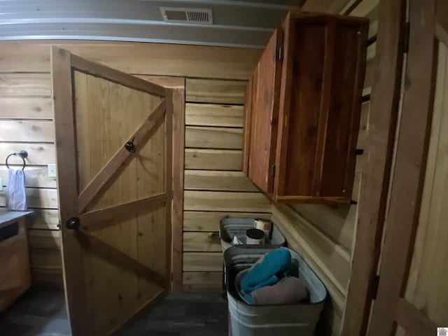storage room featuring visible vents