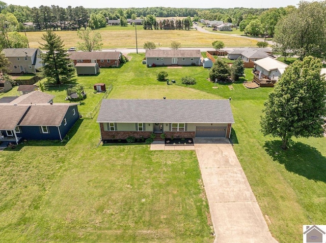 birds eye view of property featuring a residential view