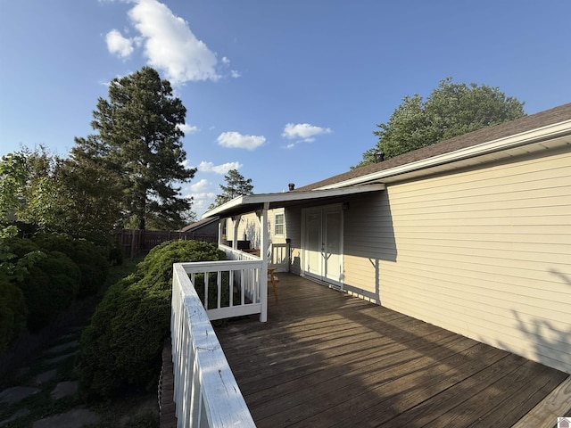 wooden deck with fence