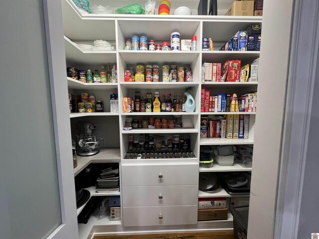 view of pantry
