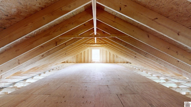 view of attic