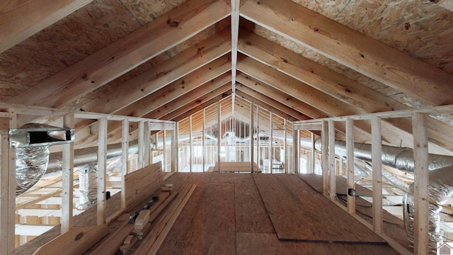 view of attic