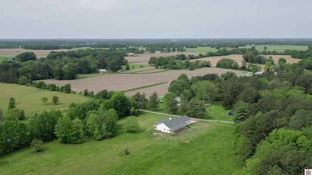 aerial view featuring a rural view