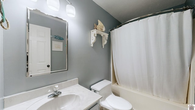 486 Mermie, Hardin, KY 42048 - bathroom with vanity, shower / bathtub combination with curtain, and toilet