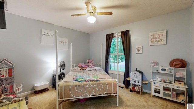 486 Mermie, Hardin, KY 42048 - bedroom featuring baseboards, a ceiling fan, and carpet