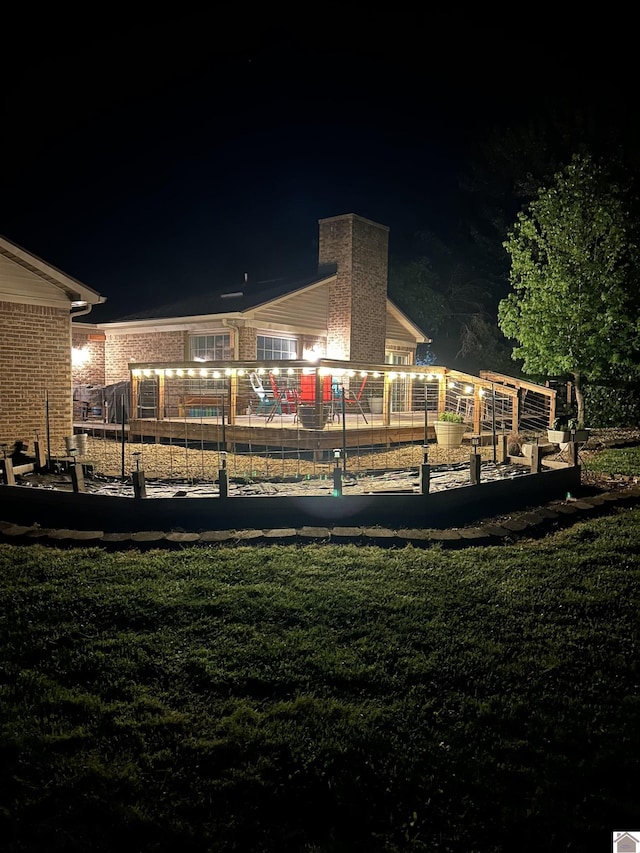 486 Mermie, Hardin, KY 42048 - yard at twilight with fence