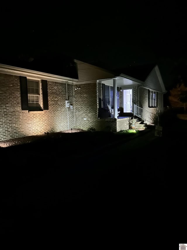 486 Mermie, Hardin, KY 42048 - ranch-style home with brick siding and covered porch