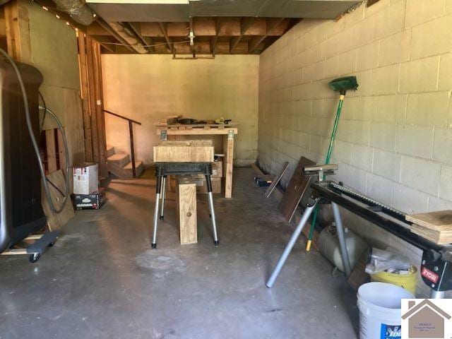 107 Monroe, Fancy Farm, KY 42039 - below grade area featuring concrete block wall