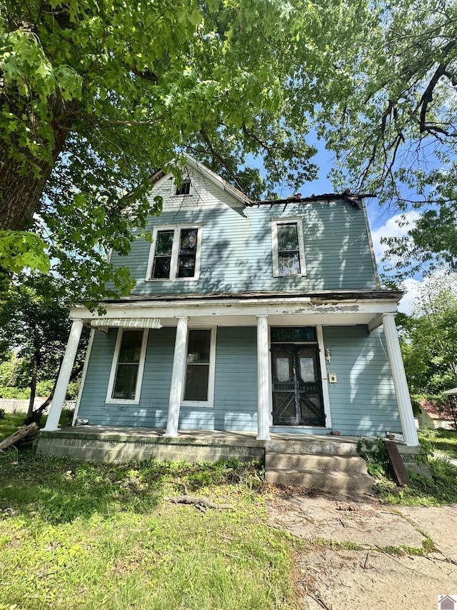view of front of house featuring a porch