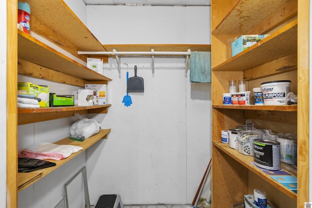 view of storage area