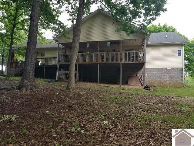 6576 Blue Springs Rd, Cadiz, KY 42211 - rear view of house featuring a deck