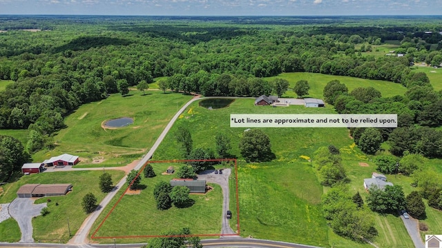 2782 Foust Sledd Rd, Benton, KY 42025 - aerial view of property's location with a heavily wooded area and property boundaries highlighted