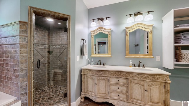 171 Cagel, Gilbertsville, KY 42044 - full bathroom with a stall shower and double vanity