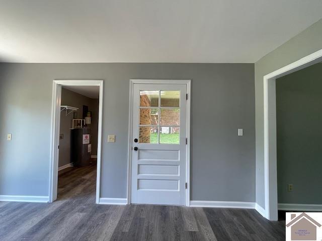 197 Briarfield Ln, Cadiz, KY 42211 - entryway featuring dark wood-type flooring and baseboards