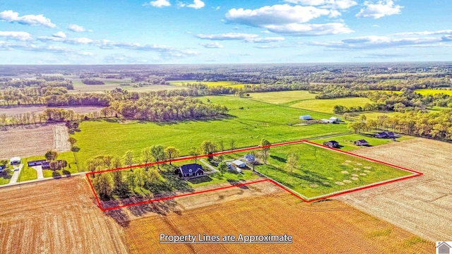 730 Rob Mason Rd, Murray, KY 42071 - aerial view of sparsely populated area featuring property parcel outlined