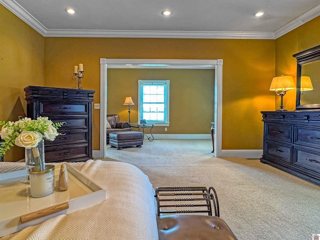 730 Rob Mason Rd, Murray, KY 42071 - sitting room with carpet, baseboards, ornamental molding, and recessed lighting