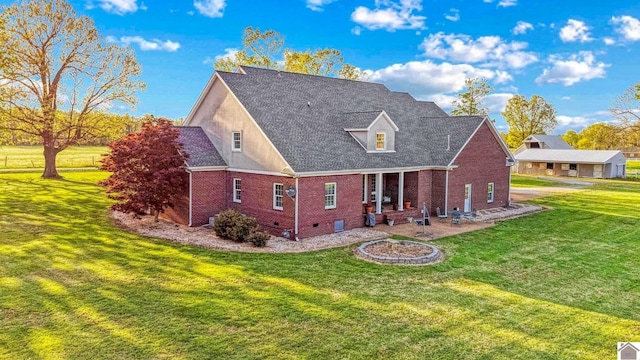 730 Rob Mason Rd, Murray, KY 42071 - view of front of home with brick siding, a front lawn, and crawl space