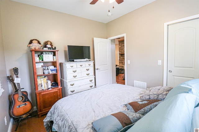 1300 Rocky Rd, Fancy Farm, KY 42039 - bedroom featuring wood finished floors and a ceiling fan