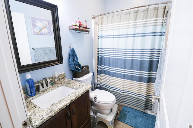 1300 Rocky Rd, Fancy Farm, KY 42039 - full bathroom featuring toilet, vanity, and a shower with shower curtain